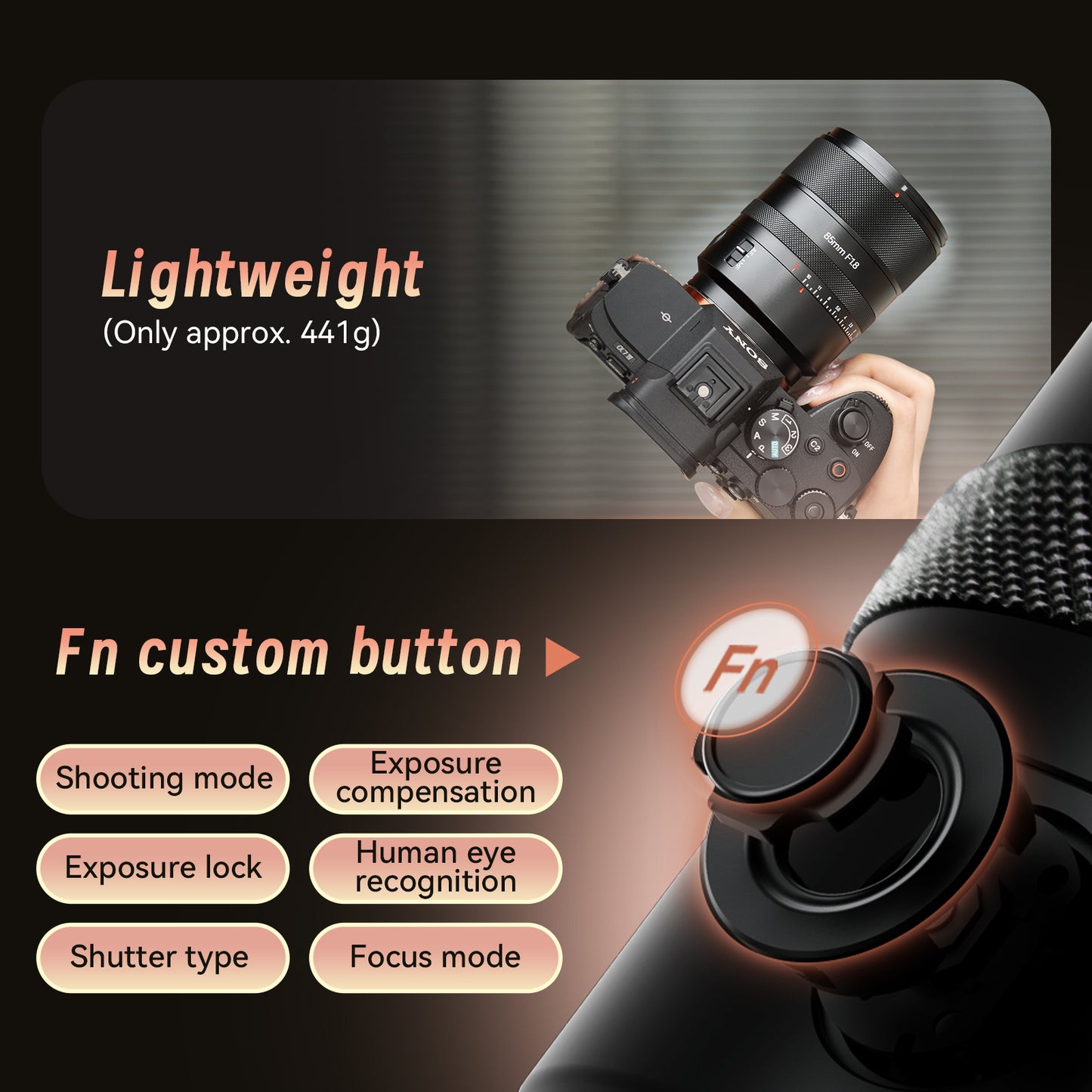 AF 85mm F1.8 Mark II Full-frame Lens for E/L/Z