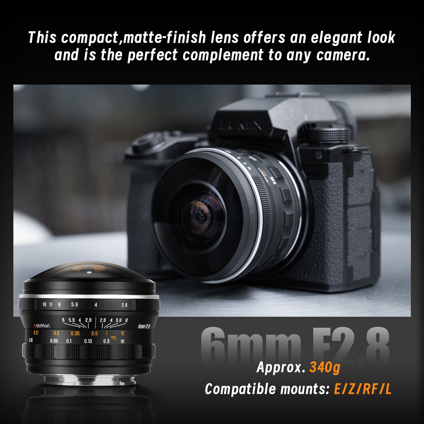 6mm F2.8 Full-frame Circular Fisheye Lens for E/L/RF/Z