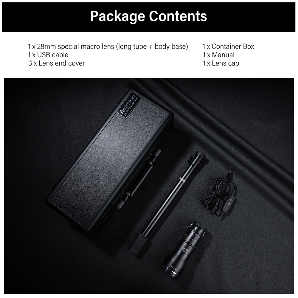 28mm F13 Full-frame 2X Macro Probe Lens for E/FX/EOS-R/L/Z/EF/F/PL