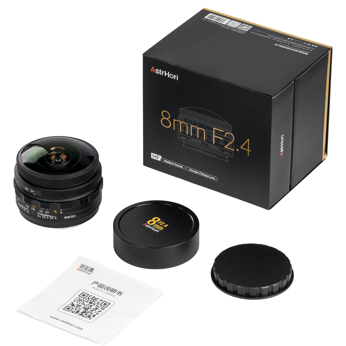MF 8mm F2.4 Fisheye Lens for Fujifilm GFX/Hasselblad XCD