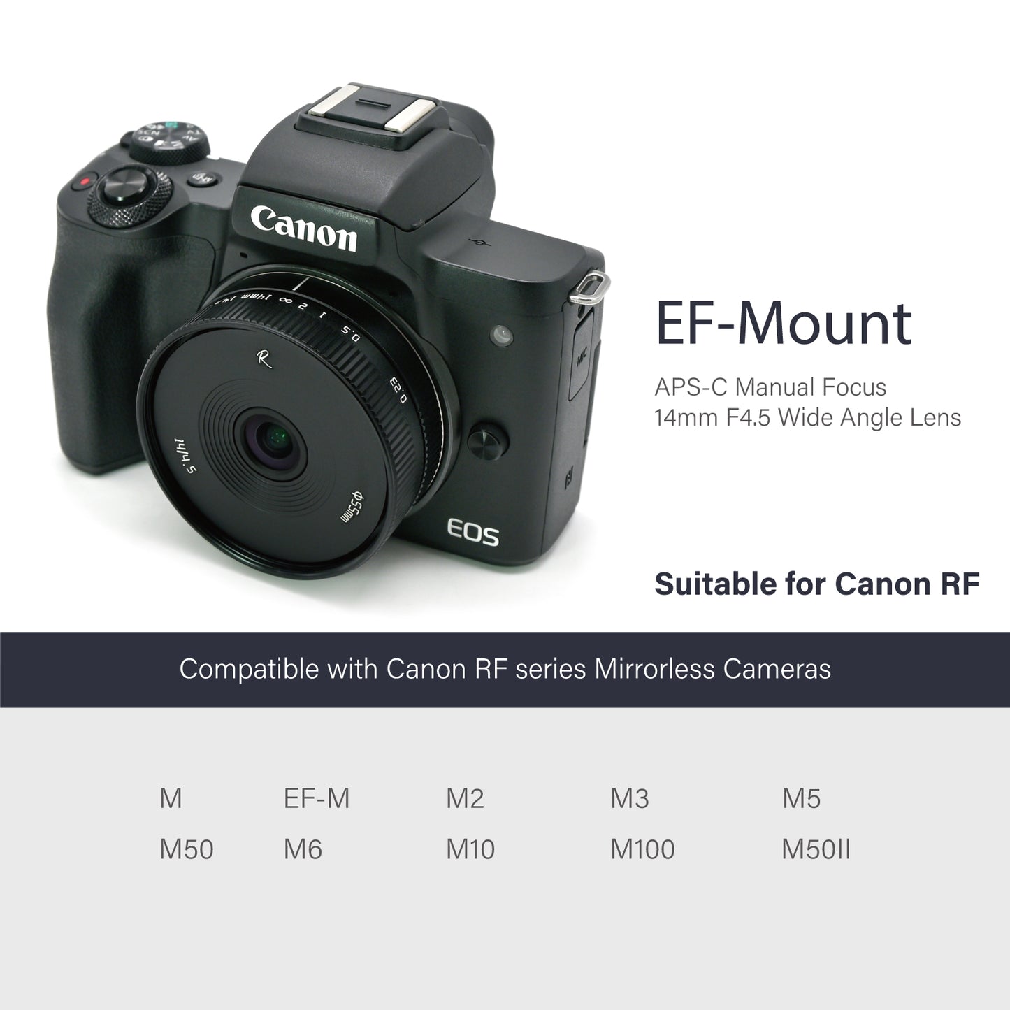 14mm F4.5 APS-C Wide-angle Lens for E/FX/EOS-M/M43/Z