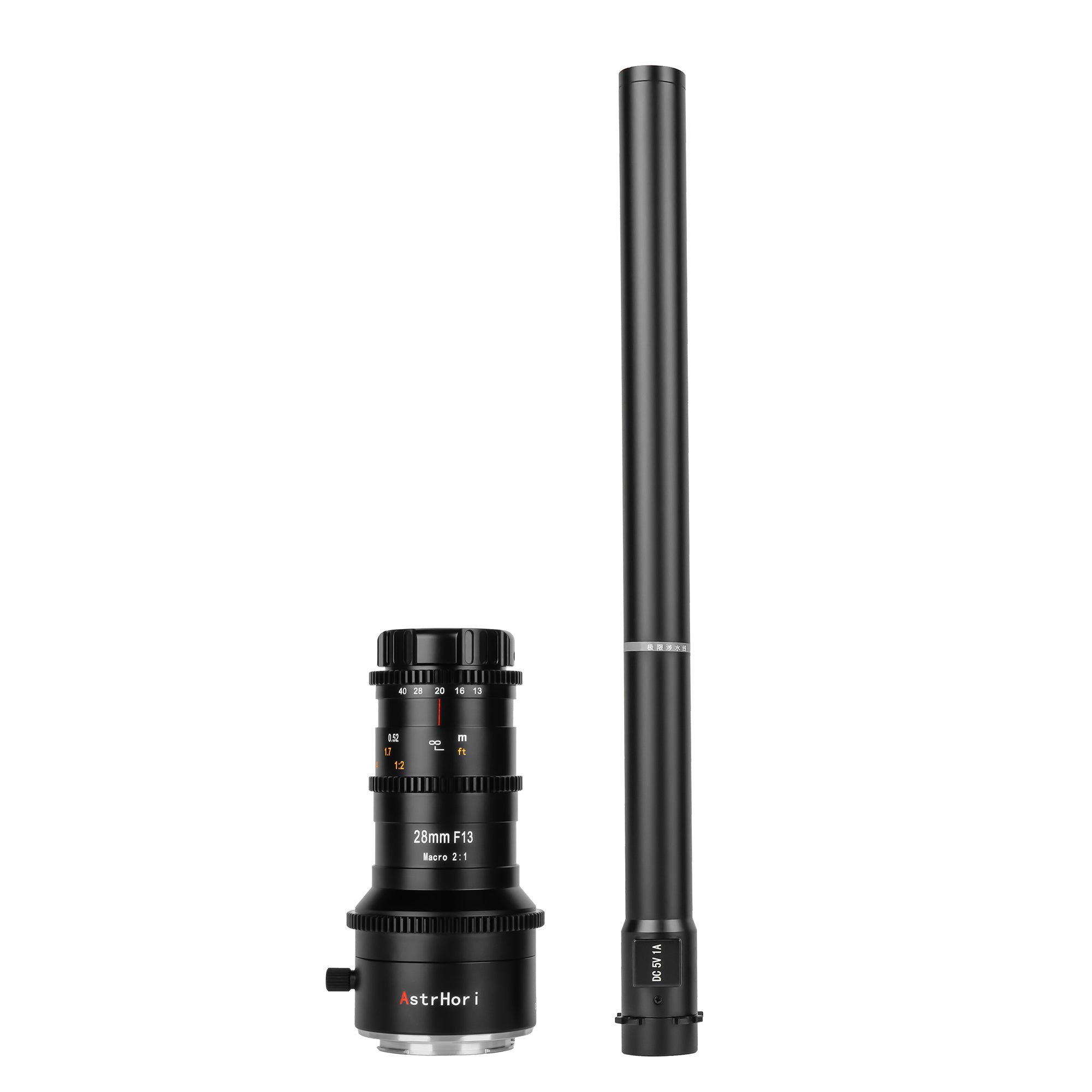 28mm F13 2X Macro Probe Lens Full Frame 360° View Free Switching
