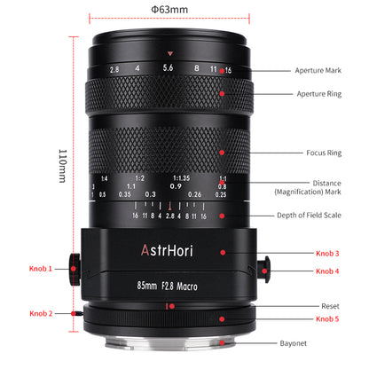 85mm F2.8 Tilt - Macro Lens