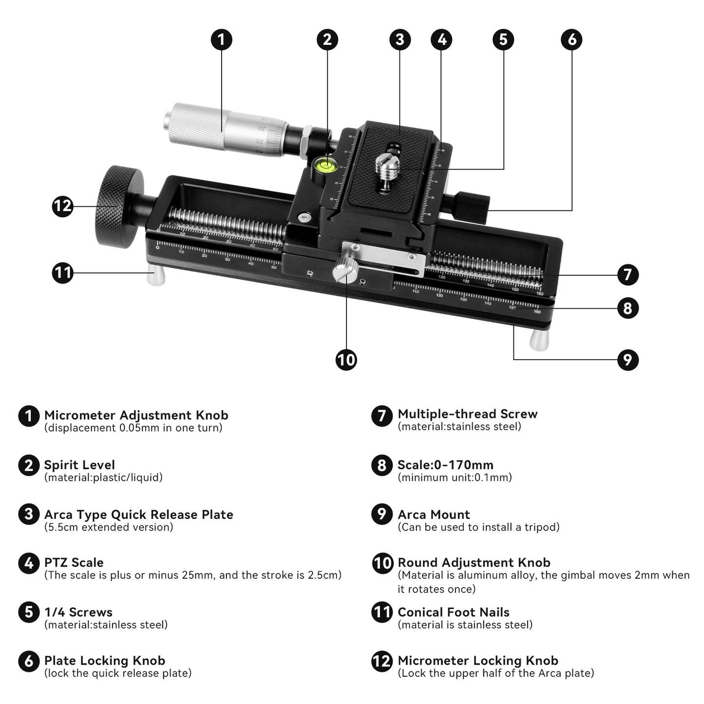 Macro Focusing Rail Slider