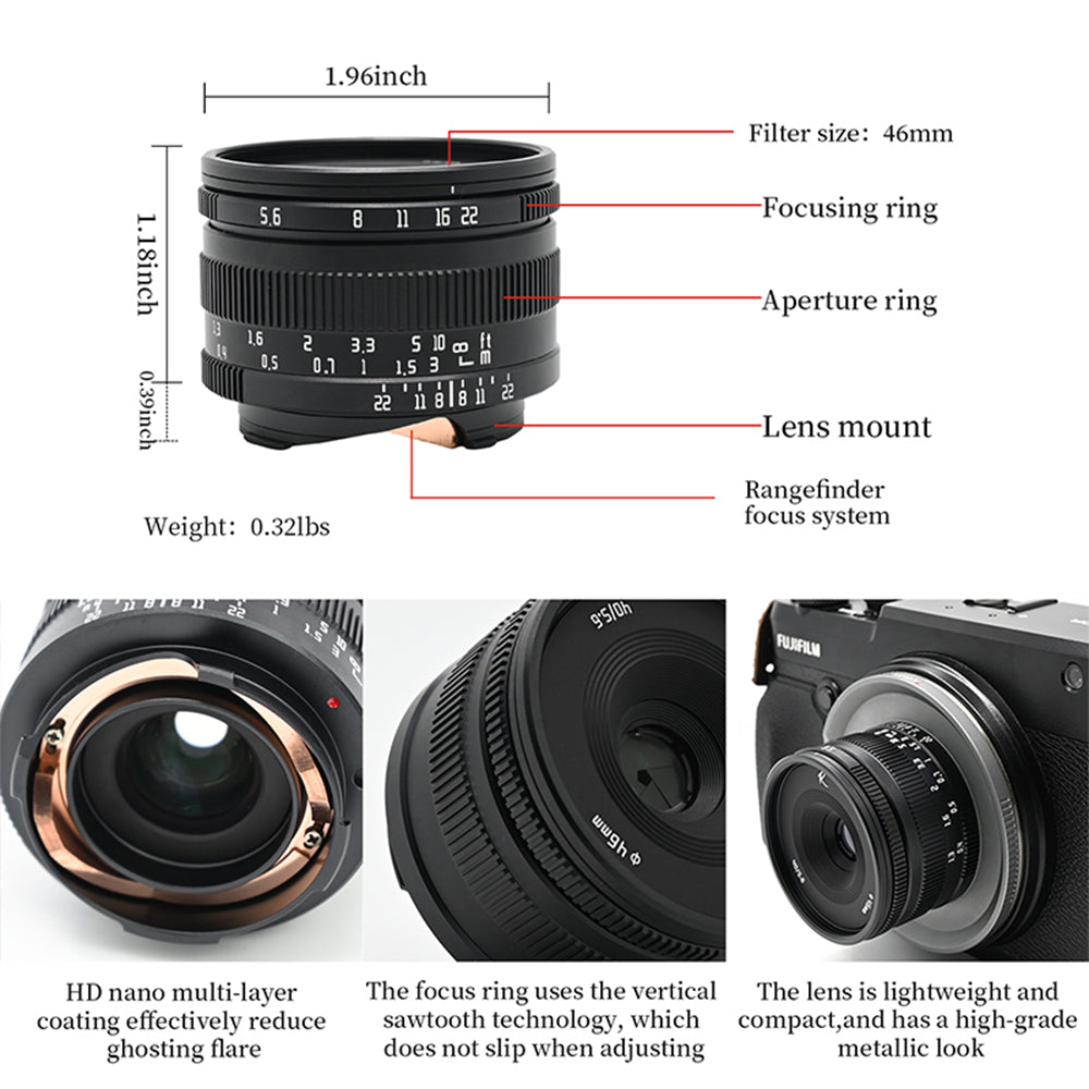 40mm F5.6 Full-frame Lens for Leica M