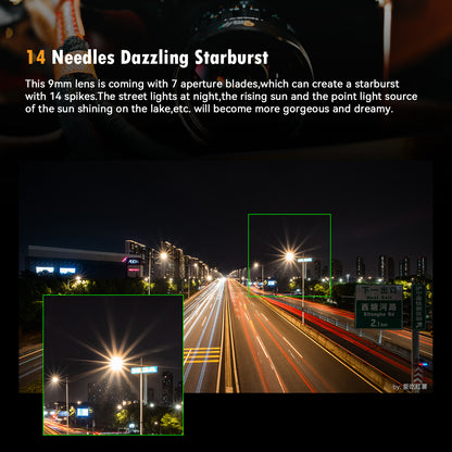 MF 9mm F2.8 Ultra Wide-angle APS-C Lens for E/FX/EOS-R/M43/Z