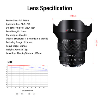 12mm F2.8 Full-frame fisheye lens for L