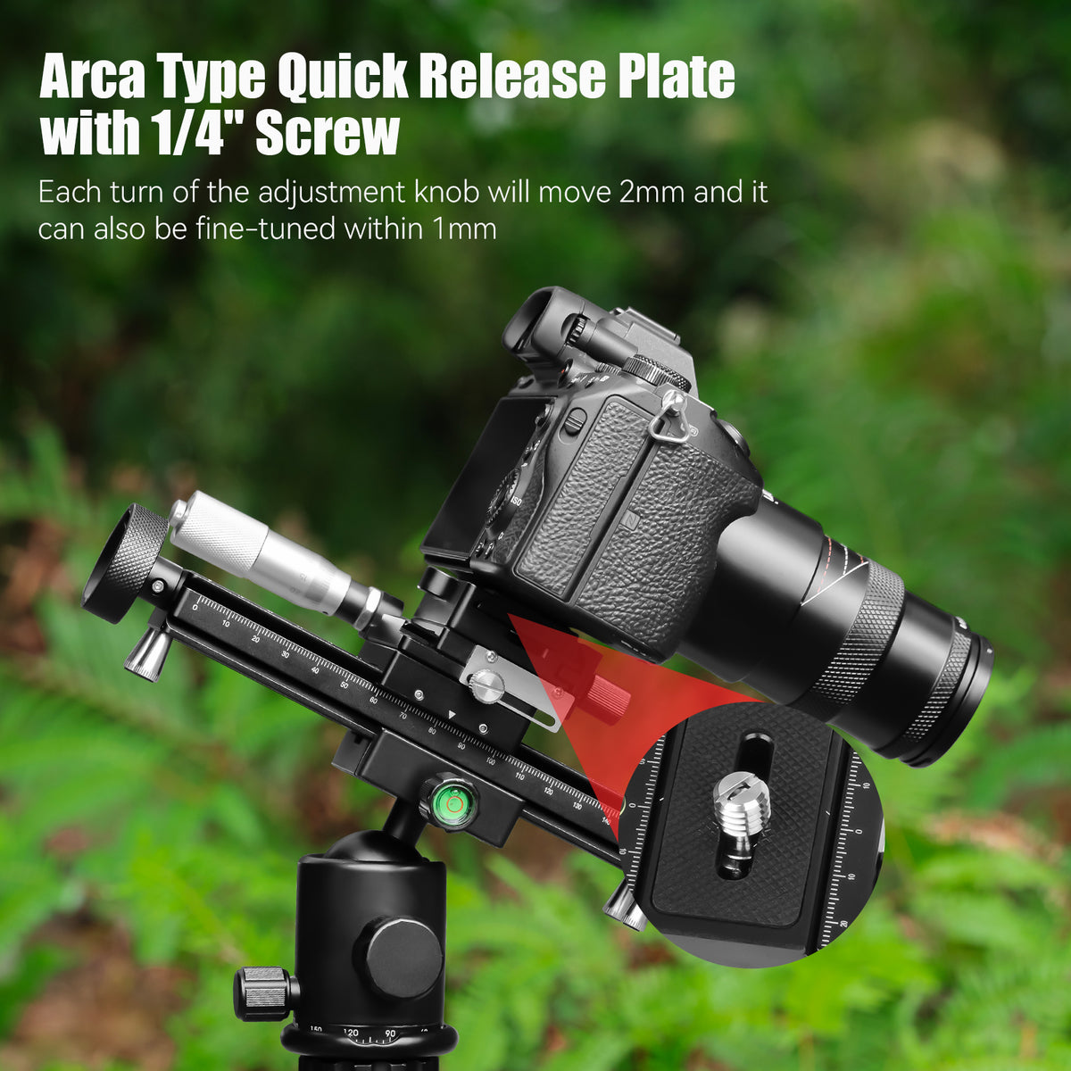 2-Way Macro Focus Rail Slider For DSLR Cameras (Canon, Nikon, Sony)