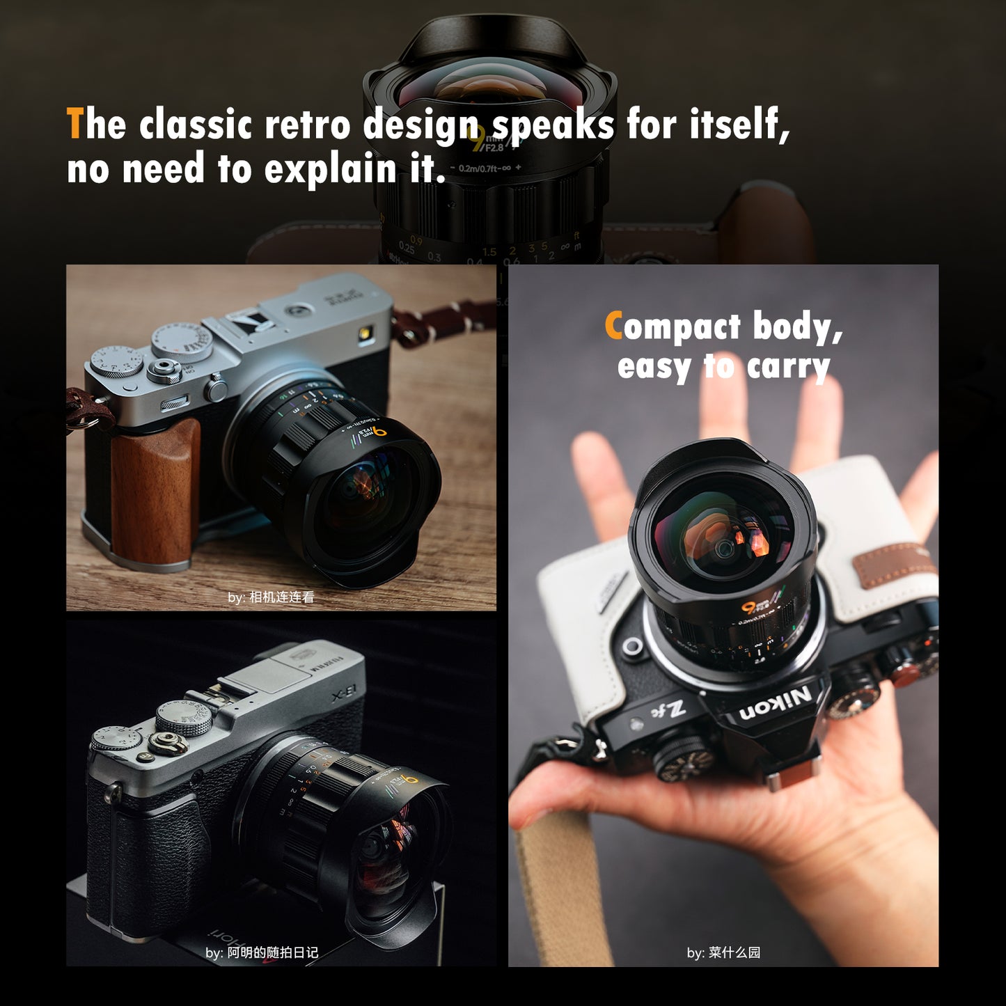 MF 9mm F2.8 Ultra Wide-angle APS-C Lens for E/FX/EOS-R/M43/Z