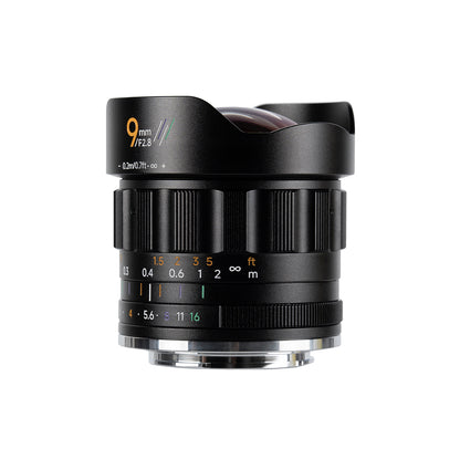 MF 9mm F2.8 Ultra Wide-angle APS-C Lens for E/FX/EOS-R/M43/Z