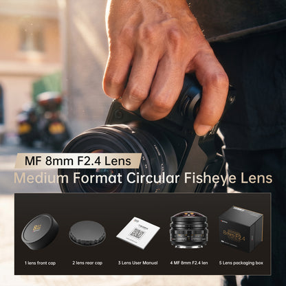 MF 8mm F2.4 Fisheye Lens for Fujifilm GFX/Hasselblad XCD