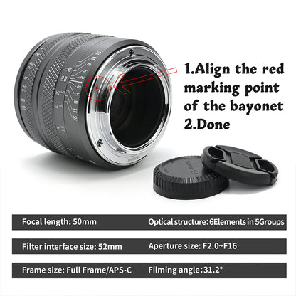 50mm F2.0 Portrait Lens